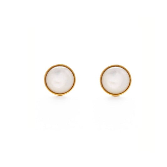 Amano Studio - 5mm Mother of Pearl Stud Earrings - Dear John