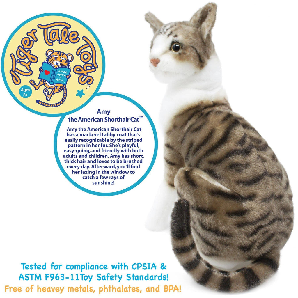 Amy The American Shorthair Cat | 14 Inch Stuffed Animal - Dear John
