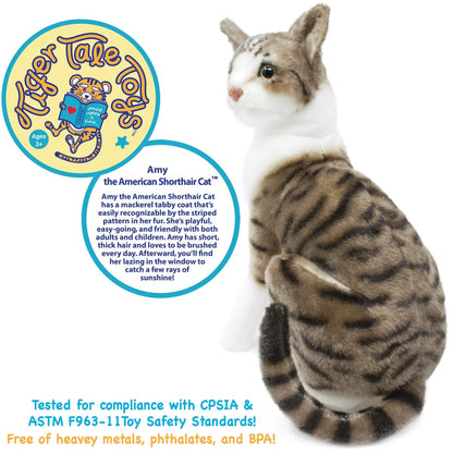 Amy The American Shorthair Cat | 14 Inch Stuffed Animal - Dear John