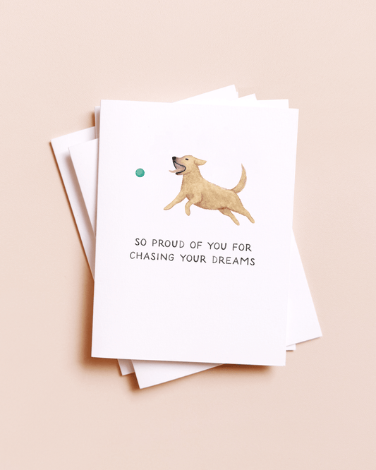 Amy Zhang - Chasing Your Dreams — Funny Dog Lovers Graduation Card - Dear John