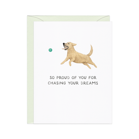 Amy Zhang - Chasing Your Dreams — Funny Dog Lovers Graduation Card - Dear John