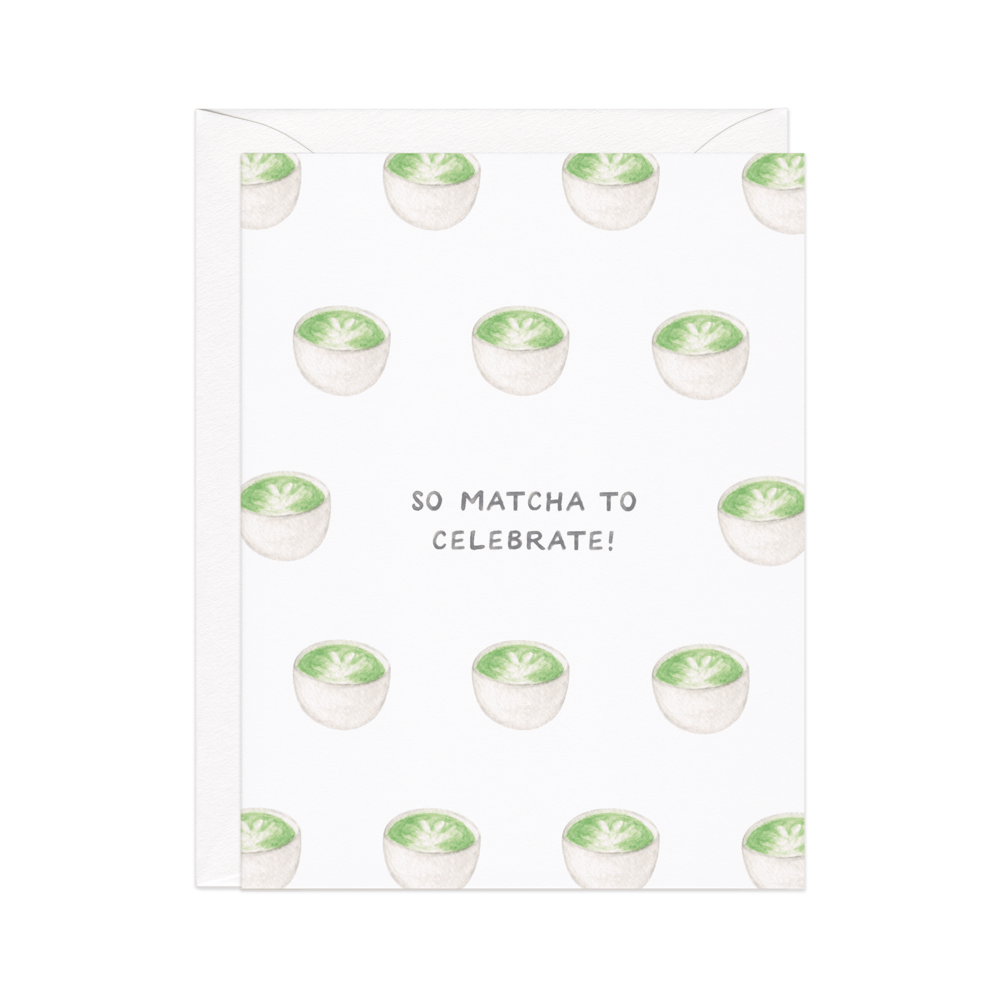 Amy Zhang - Matcha Tea Celebration — Asian Food Pun Congrats Card - Dear John