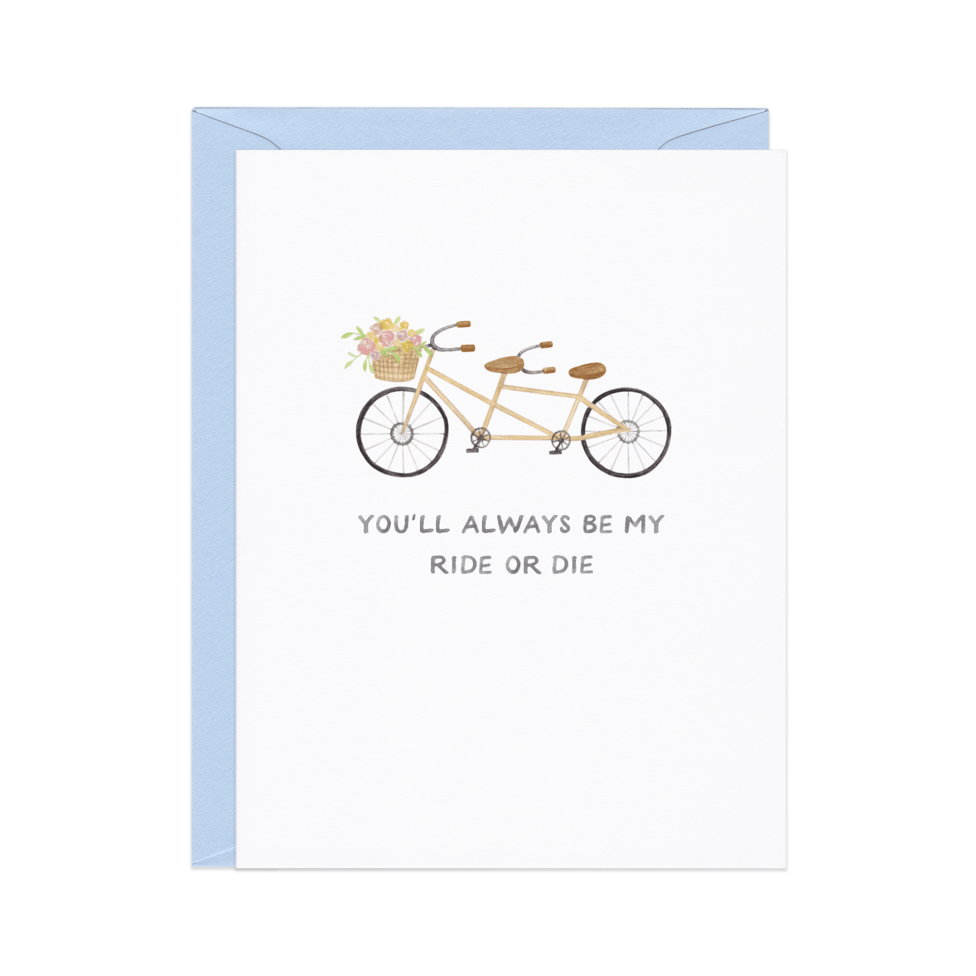 Amy Zhang - Ride or Die — Funny Tandem Bike Friendship Card - Dear John