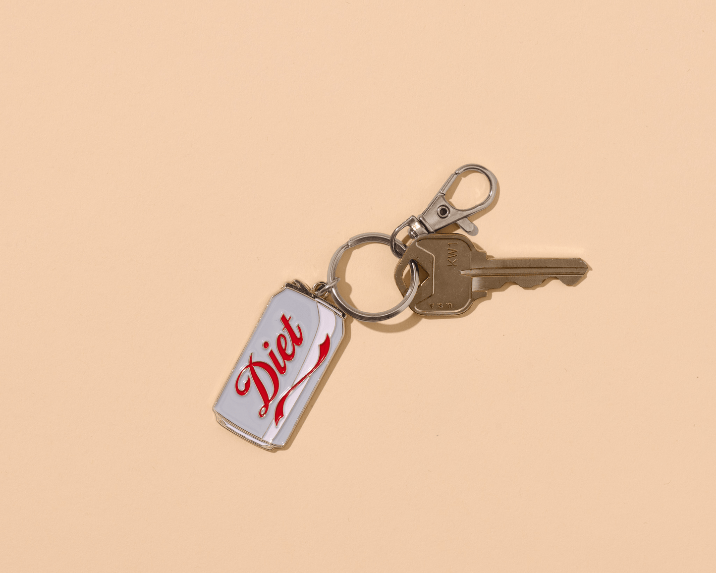 And Here We Are - Enamel Keychain & Bag Charm—Diet Soda (Foodie Gift) - Dear John