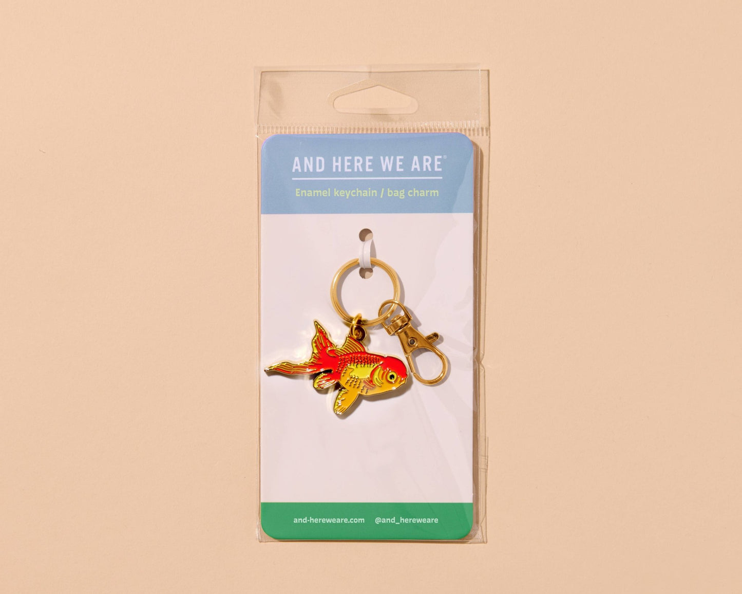 And Here We Are - Enamel Keychain & Bag Charm—Koi Goldfish (Fish Trend, Gift) - Dear John