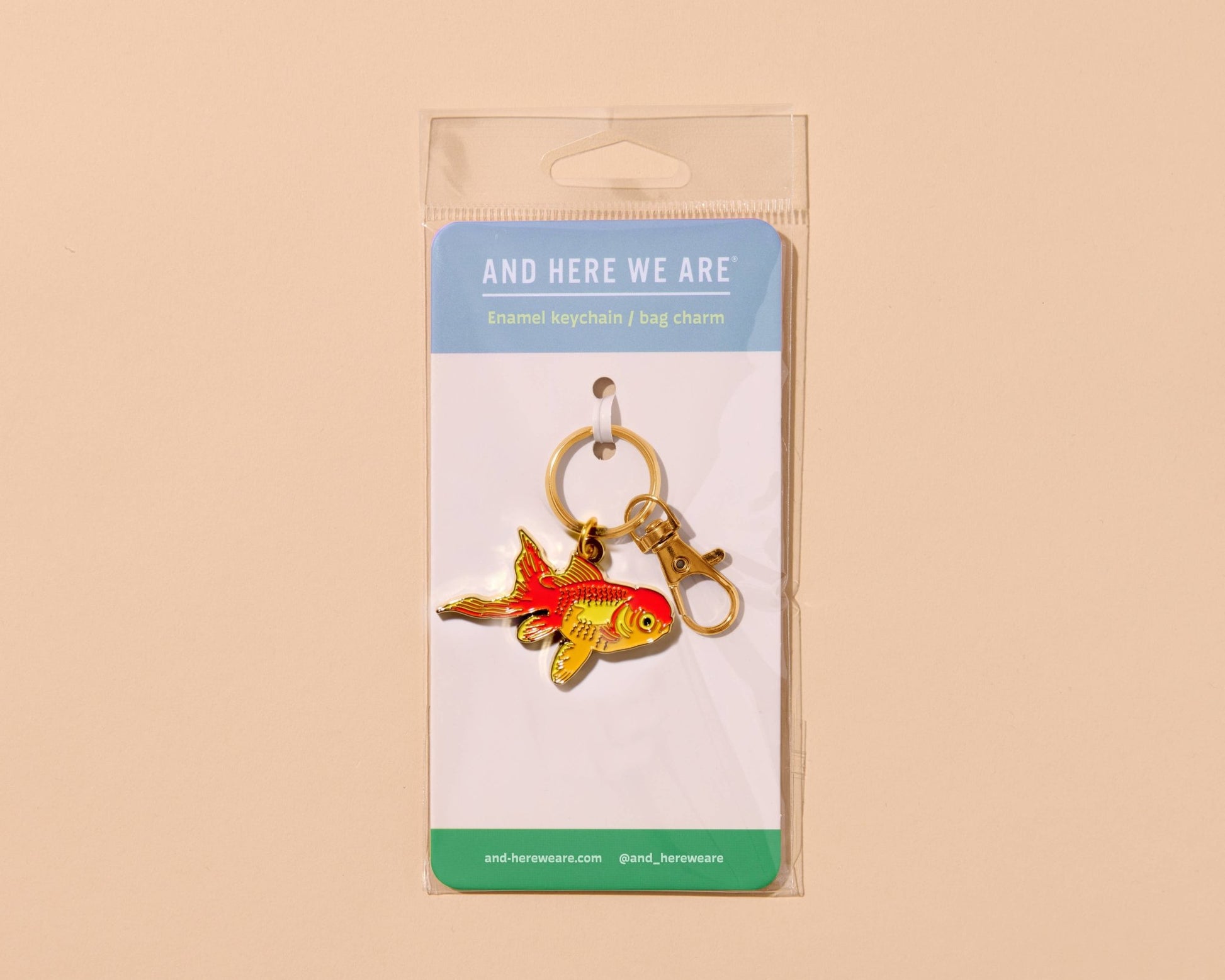 And Here We Are - Enamel Keychain & Bag Charm—Koi Goldfish (Fish Trend, Gift) - Dear John