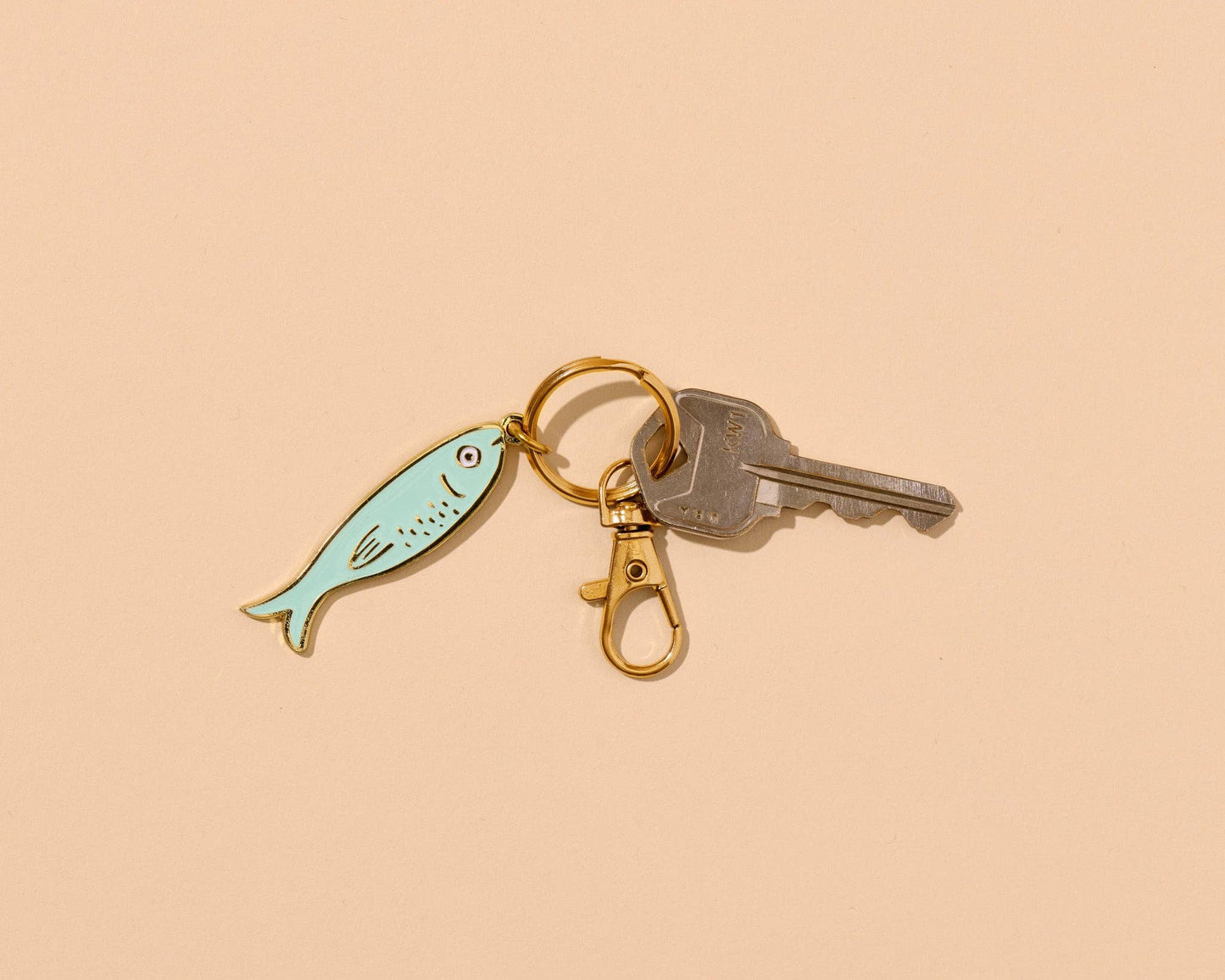 And Here We Are - Enamel Keychain & Bag Charm—Sardine (Tin Fish, Foodie Gift) - Dear John