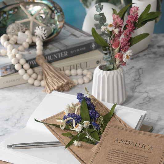 Andaluca - Eucalyptus & Purple Larkspur Mini Bouquet 58 - Dear John