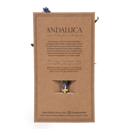 Andaluca - Eucalyptus & Purple Larkspur Mini Bouquet 58 - Dear John