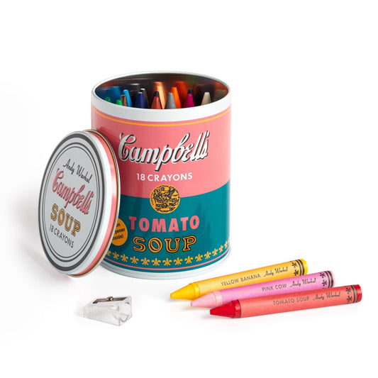 Andy Warhol Soup Can Crayons + Sharpener - Dear John