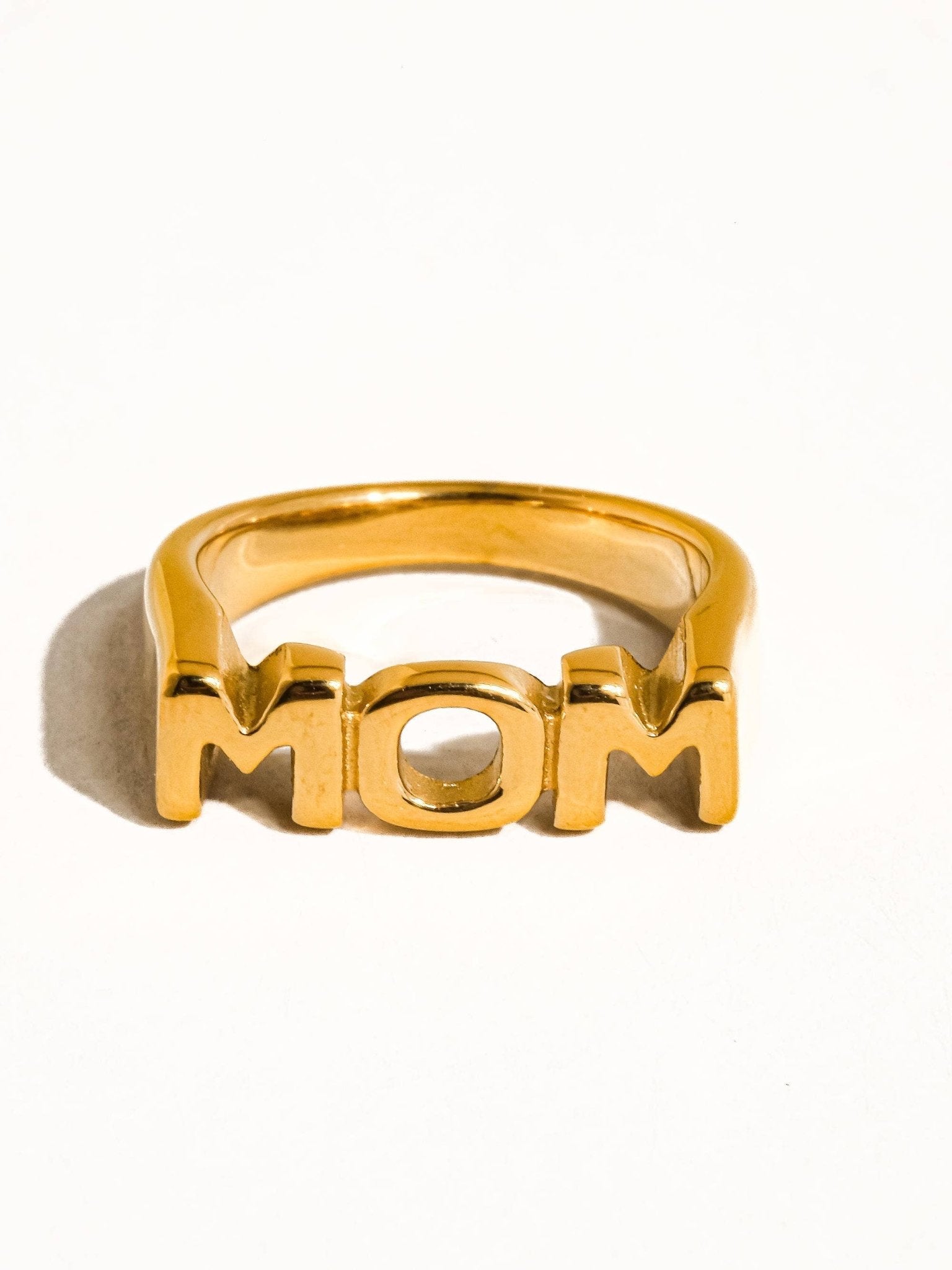 Angel 18K Gold Non - Tarnish Mom Ring - Dear John