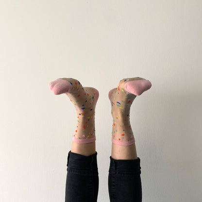 Annabelle - Women's confetti transparent fantasy sock - Dear John