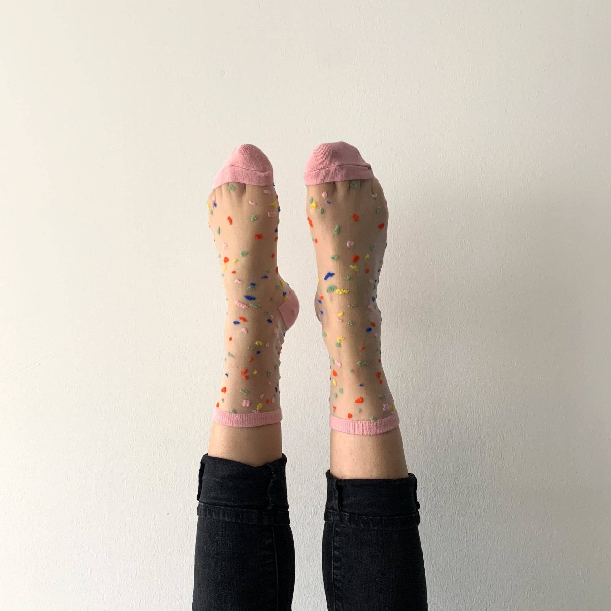 Annabelle - Women's confetti transparent fantasy sock - Dear John