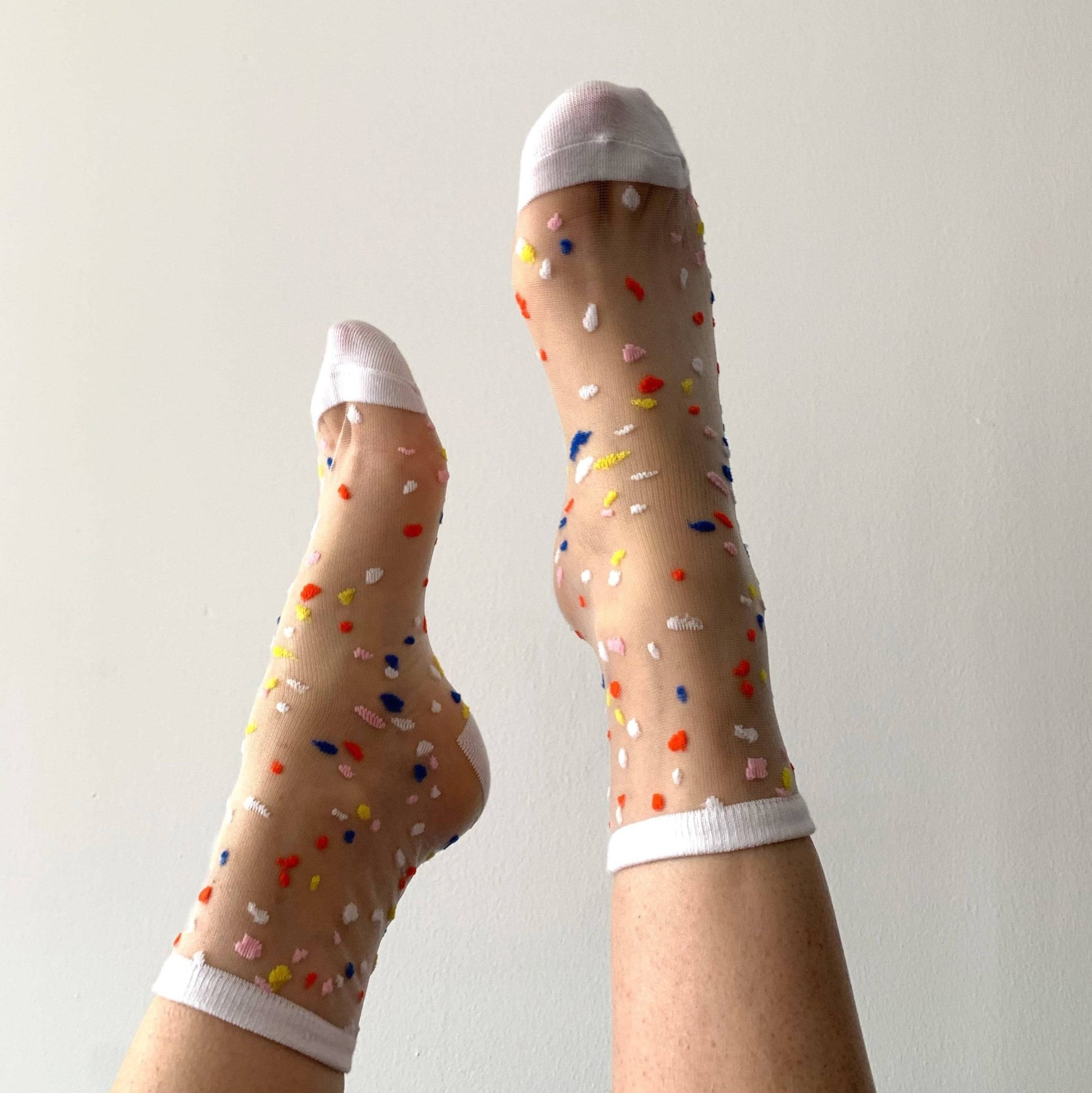 Annabelle - Women's confetti transparent fantasy sock - Dear John