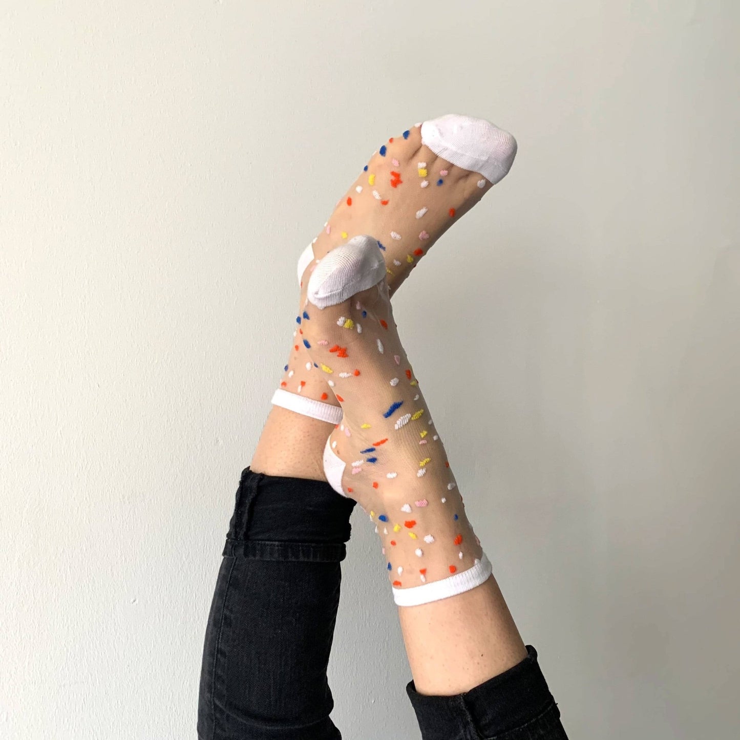 Annabelle - Women's confetti transparent fantasy sock - Dear John