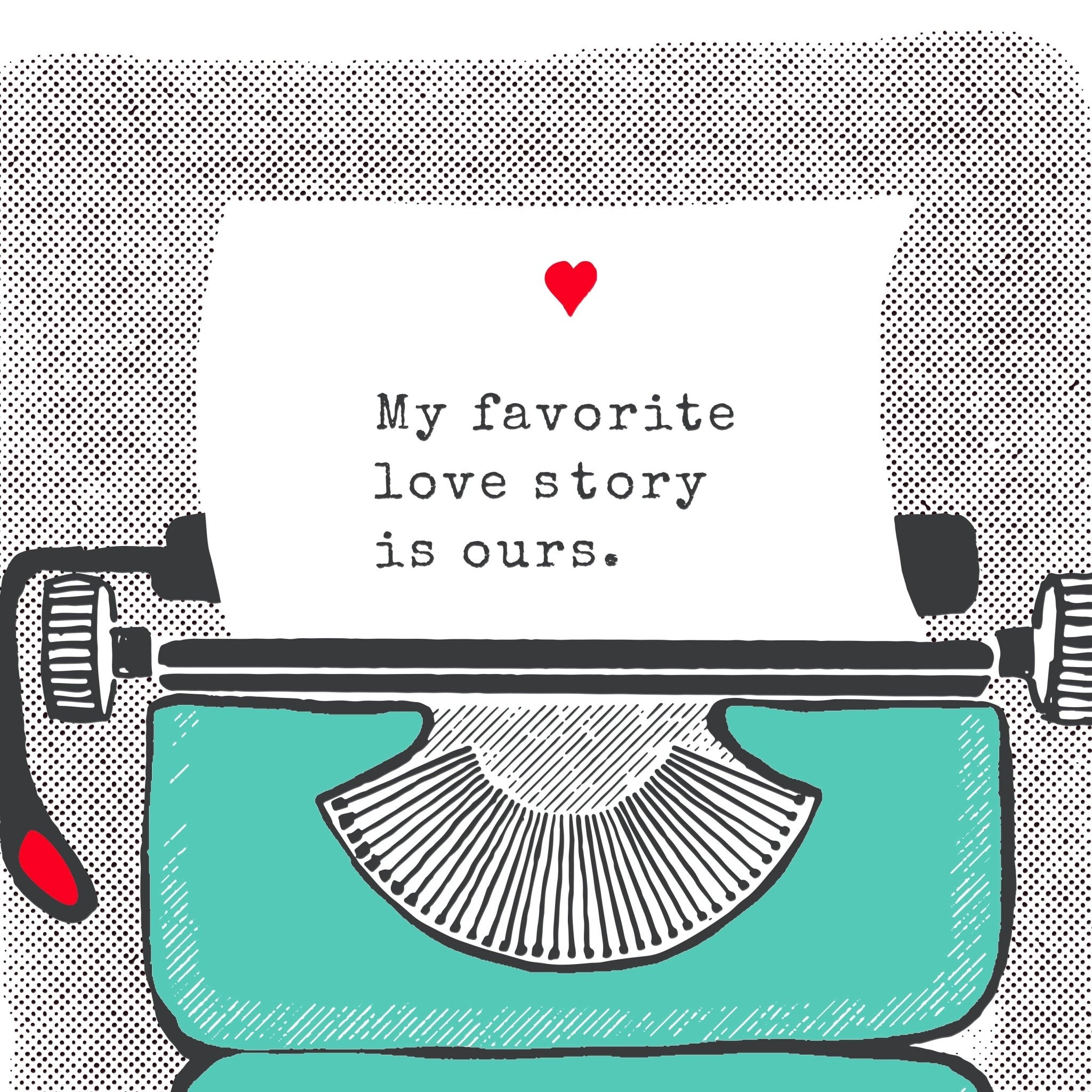 Anniversary Typewriter Greeting Card - Dear John