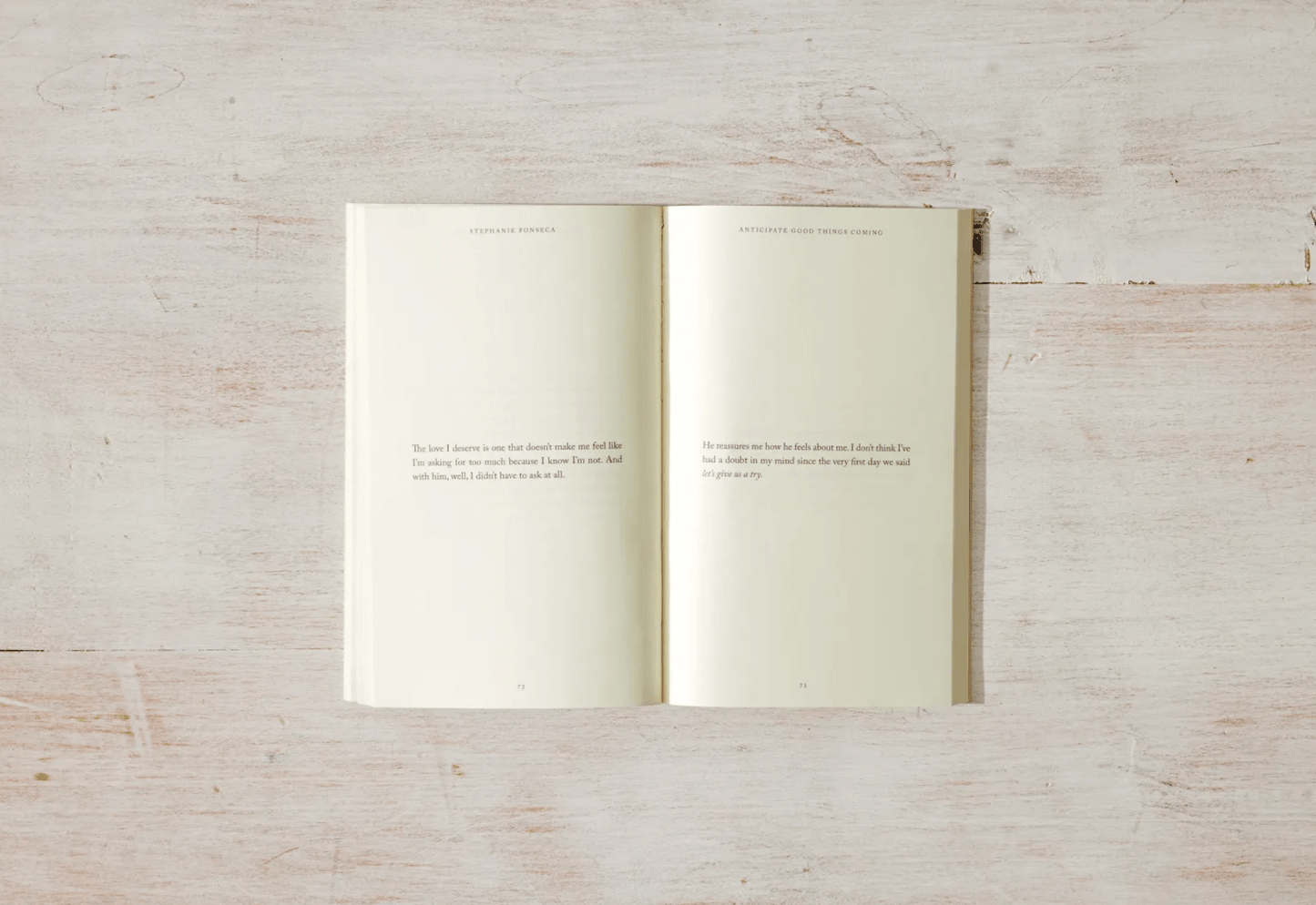 Anticipate Good Things Coming by Stephanie Fonseca - Dear John