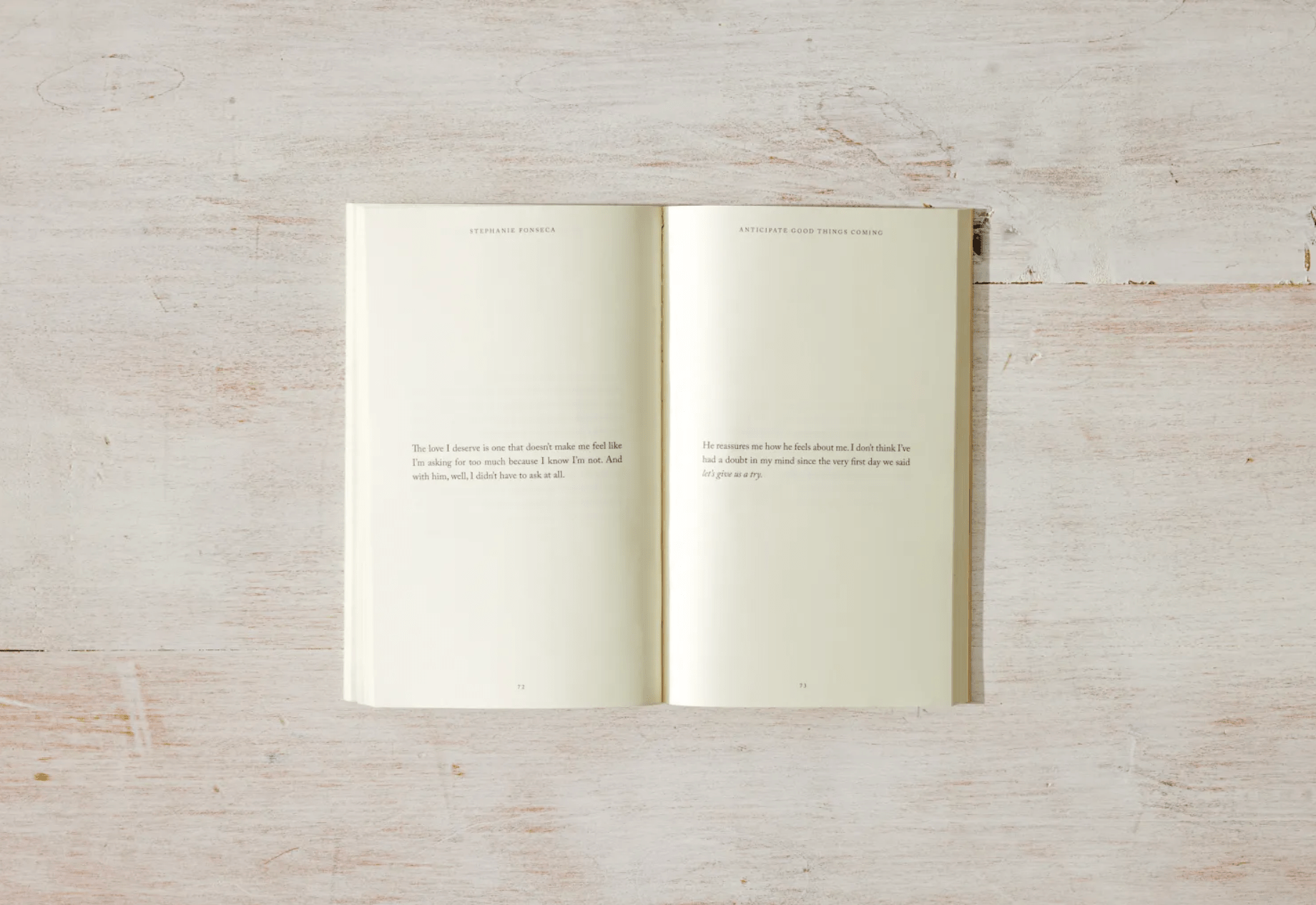 Anticipate Good Things Coming by Stephanie Fonseca - Dear John