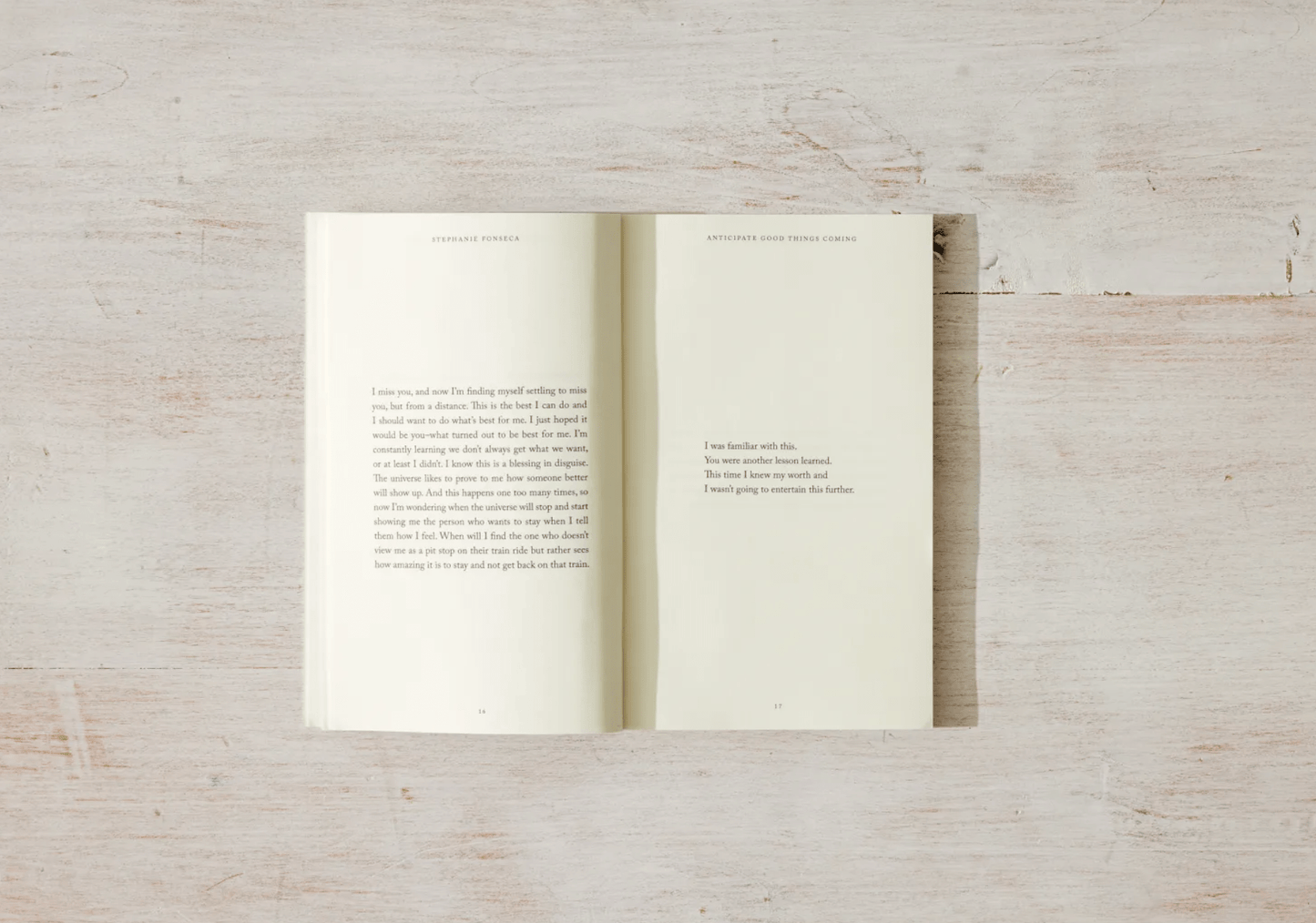 Anticipate Good Things Coming by Stephanie Fonseca - Dear John