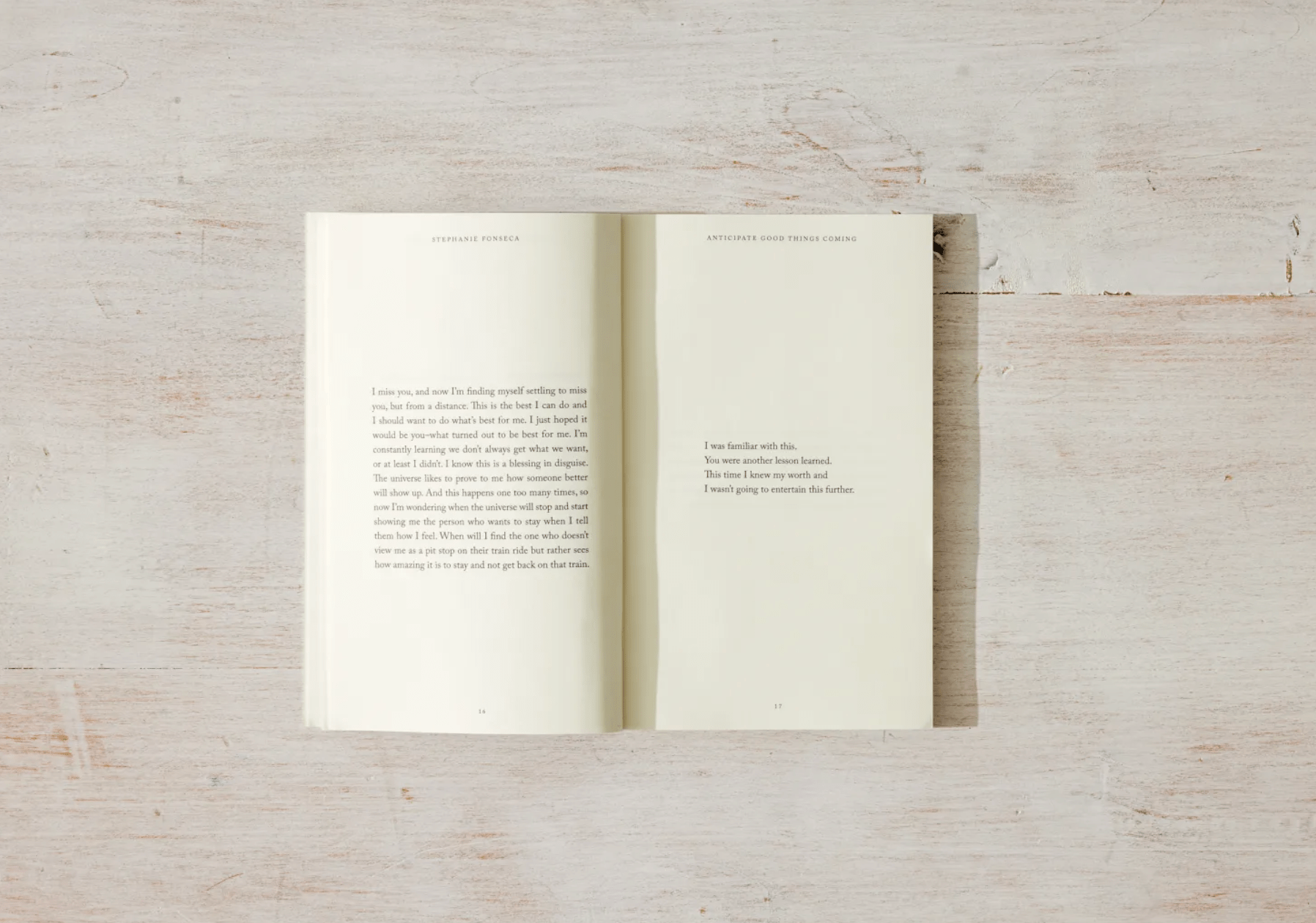 Anticipate Good Things Coming by Stephanie Fonseca - Dear John