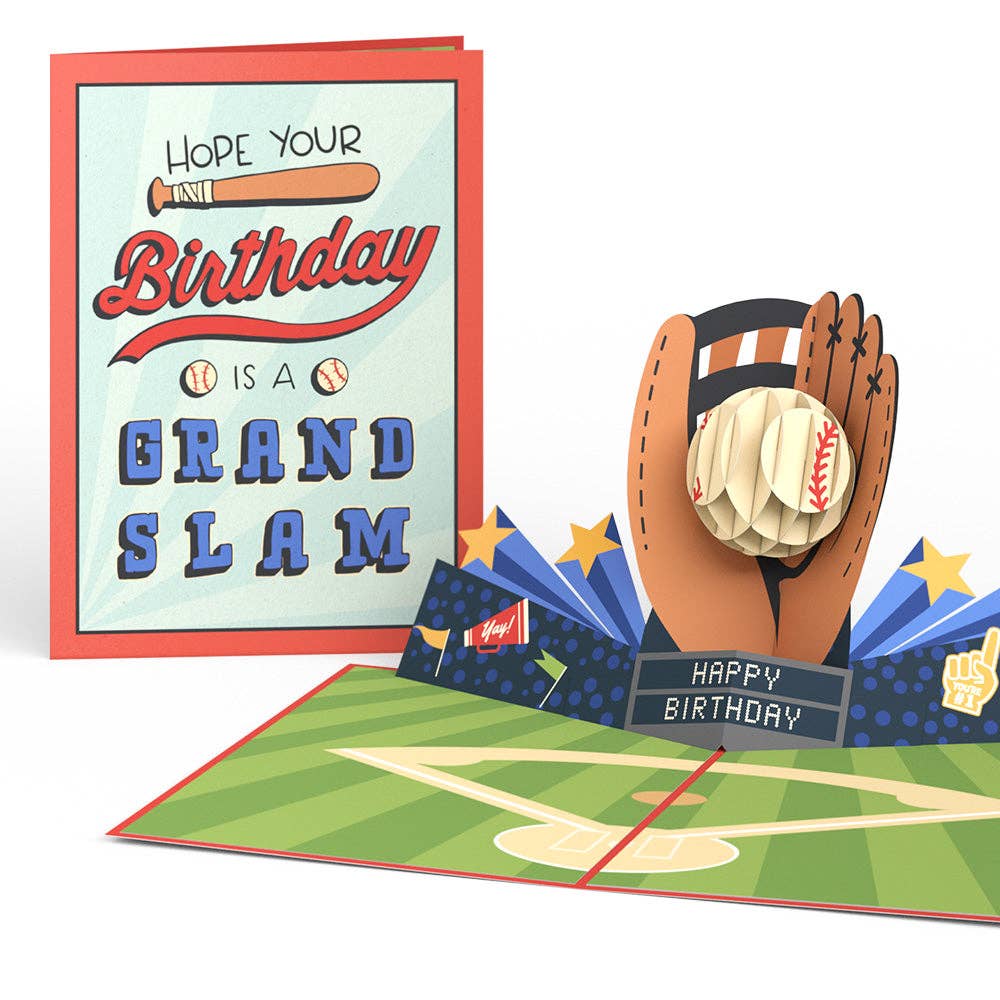 Lovepop Cards - Grand Slam Birthday Baseball Pop-Up Card 5x7"