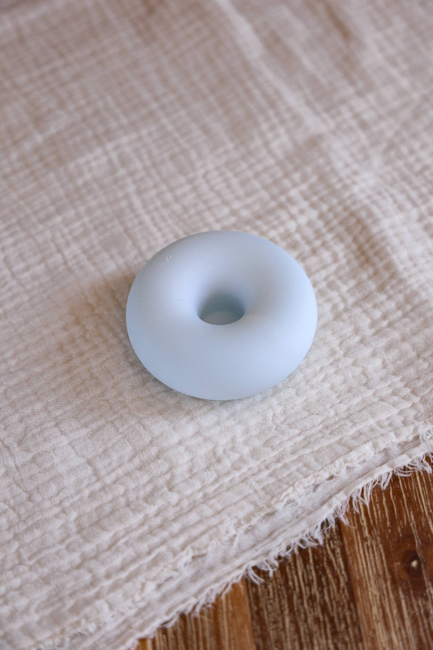Donut candle holder - handmade