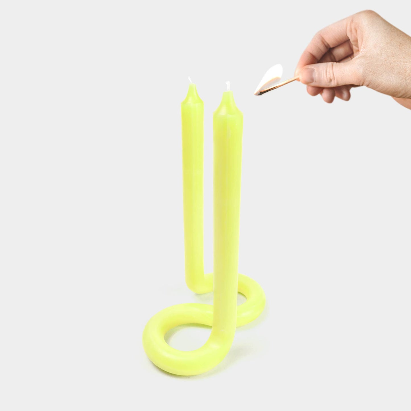 54 Celsius - Twist Candle Sticks by Lex Pott, 9.5" Tall, Yellow