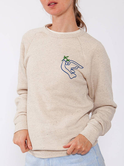Doves Crewneck — Tri-Cream