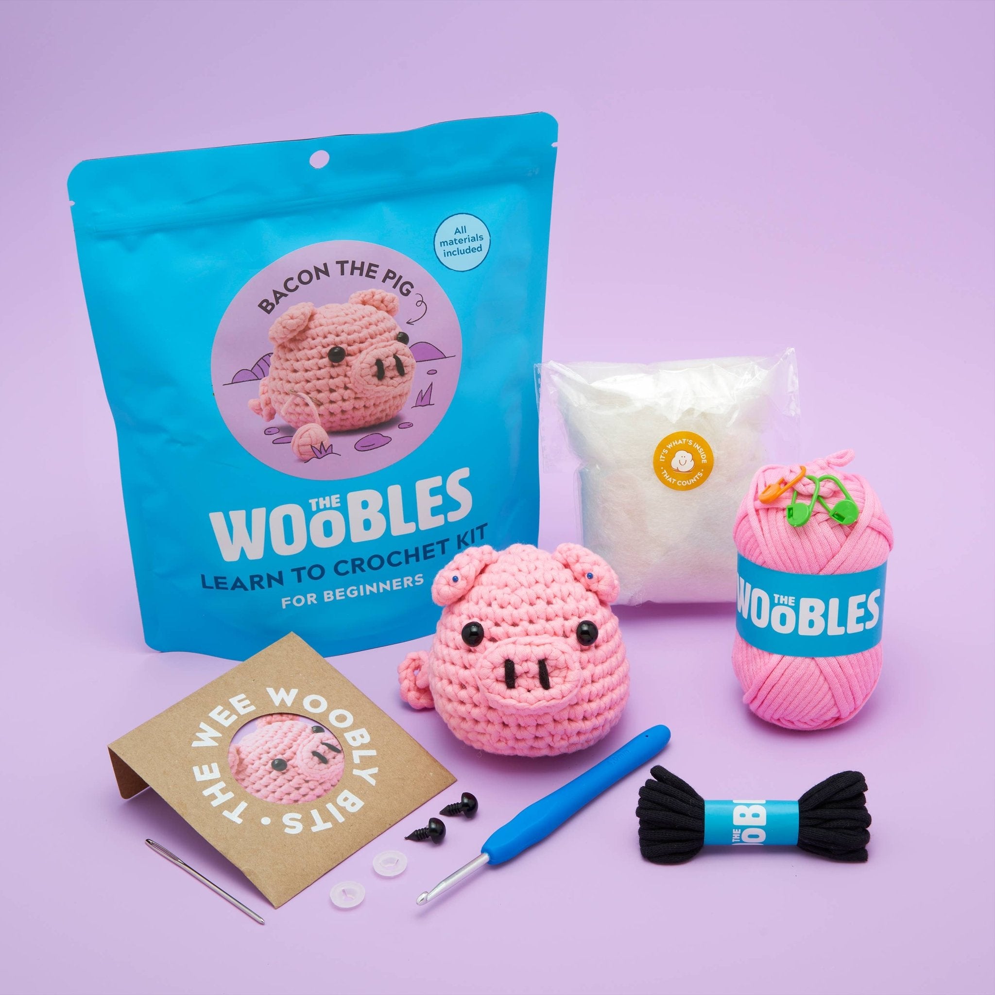 Bacon the Pig Beginner Crochet Kit - Dear John
