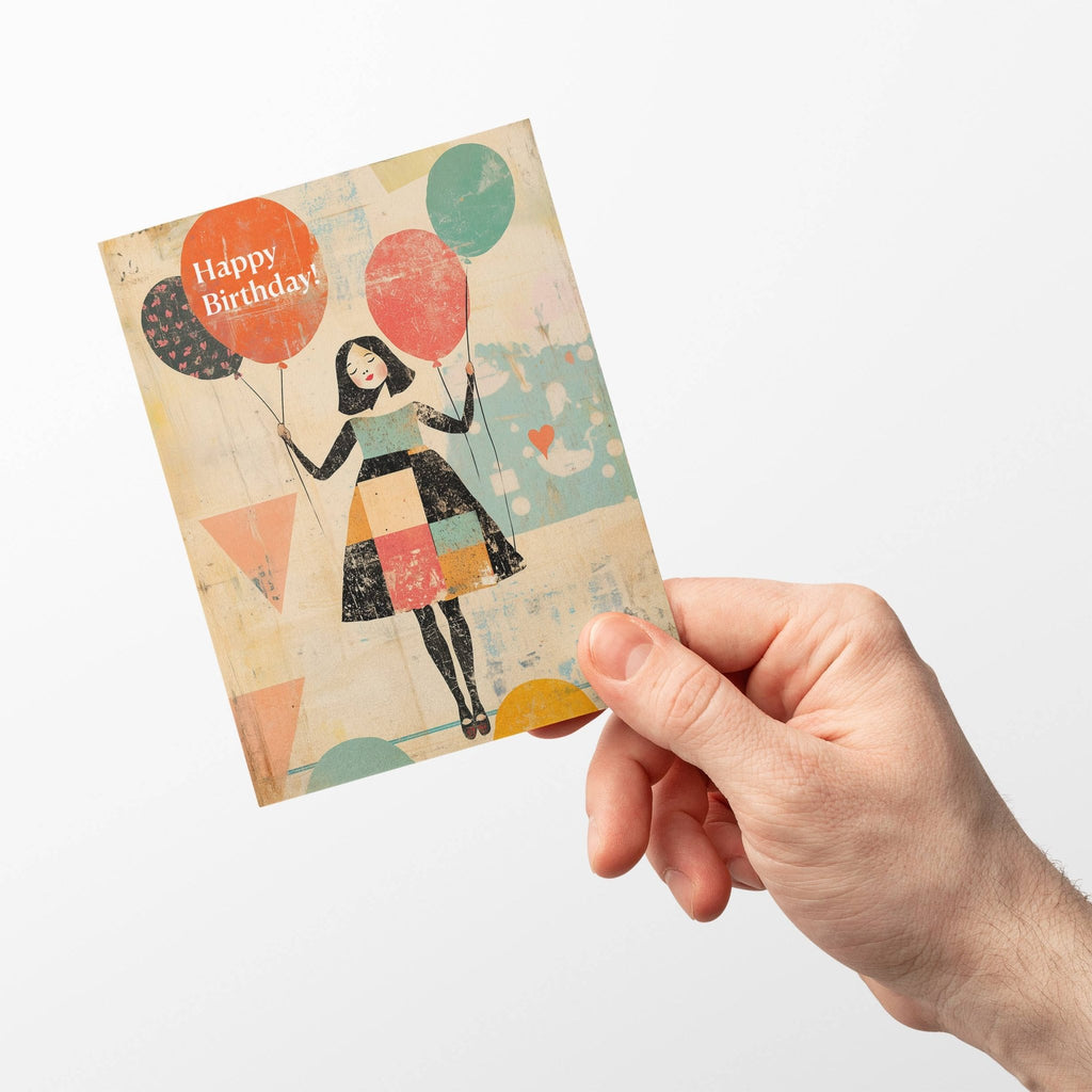 Balloons for you - A2 greeting card - Dear John