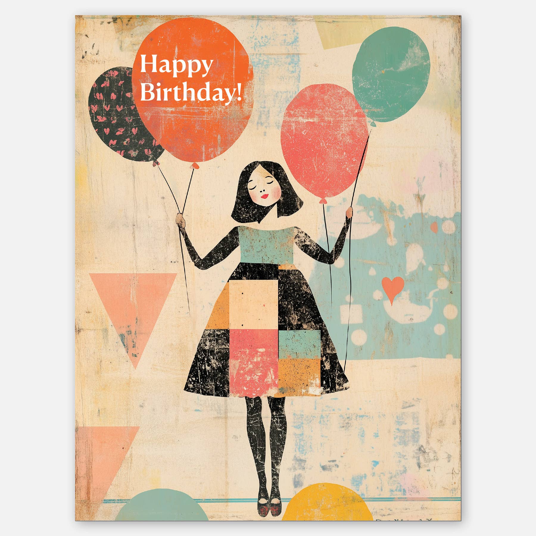 Balloons for you - A2 greeting card - Dear John