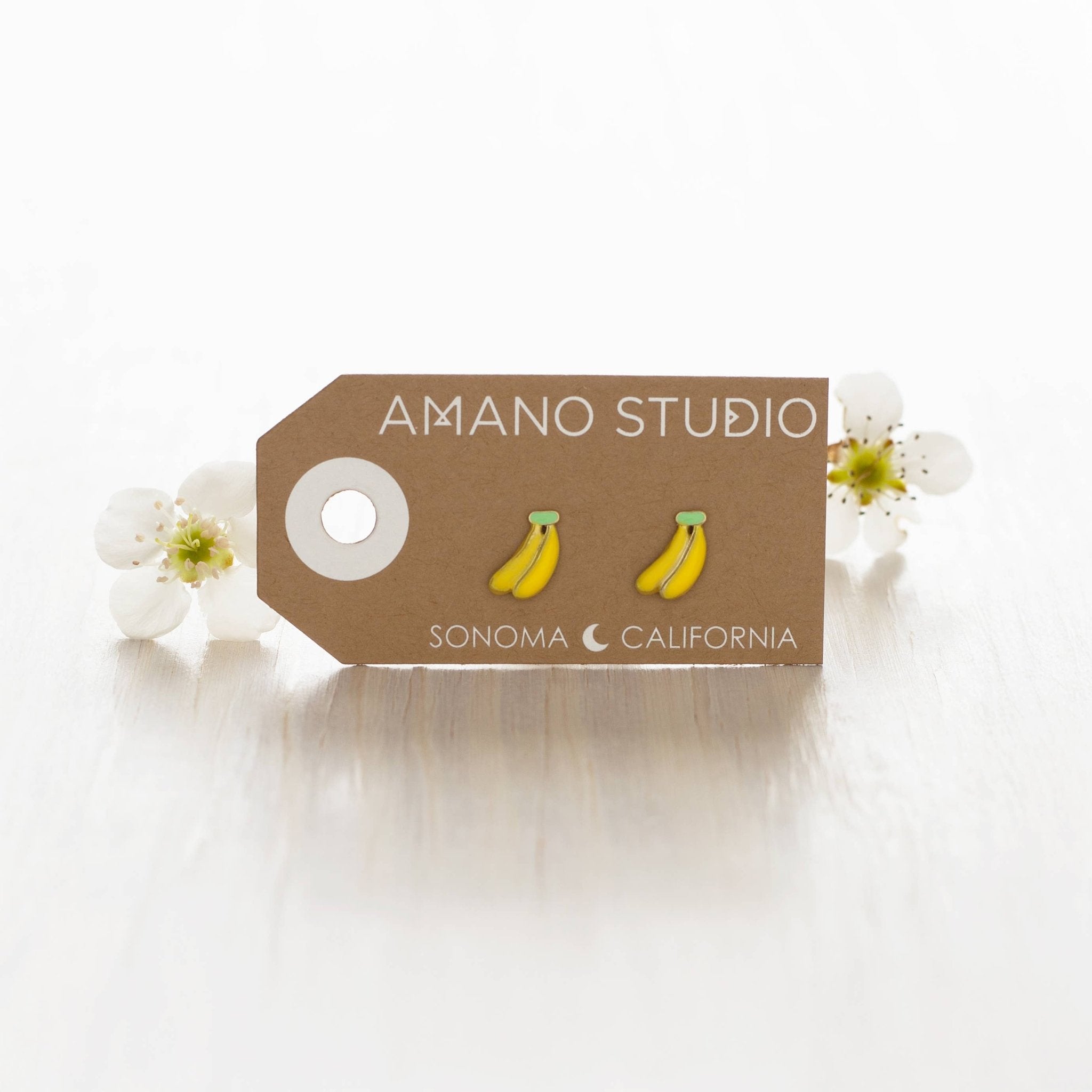 Banana Stud Earrings — 14k Gold - Plated Brass (Lead & Nickel Free) - Dear John