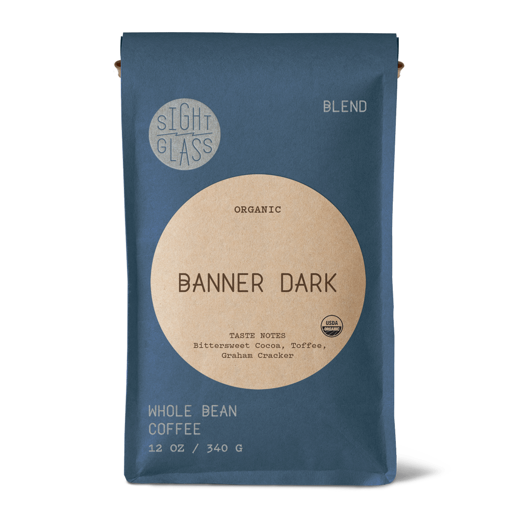 Banner Dark Blend — Organic Coffee (12 oz, Whole Bean) - Dear John