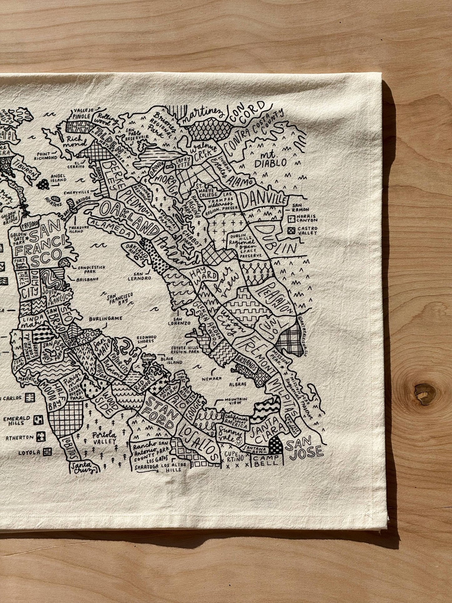 Bay Area Map Tea Towel - Dear John