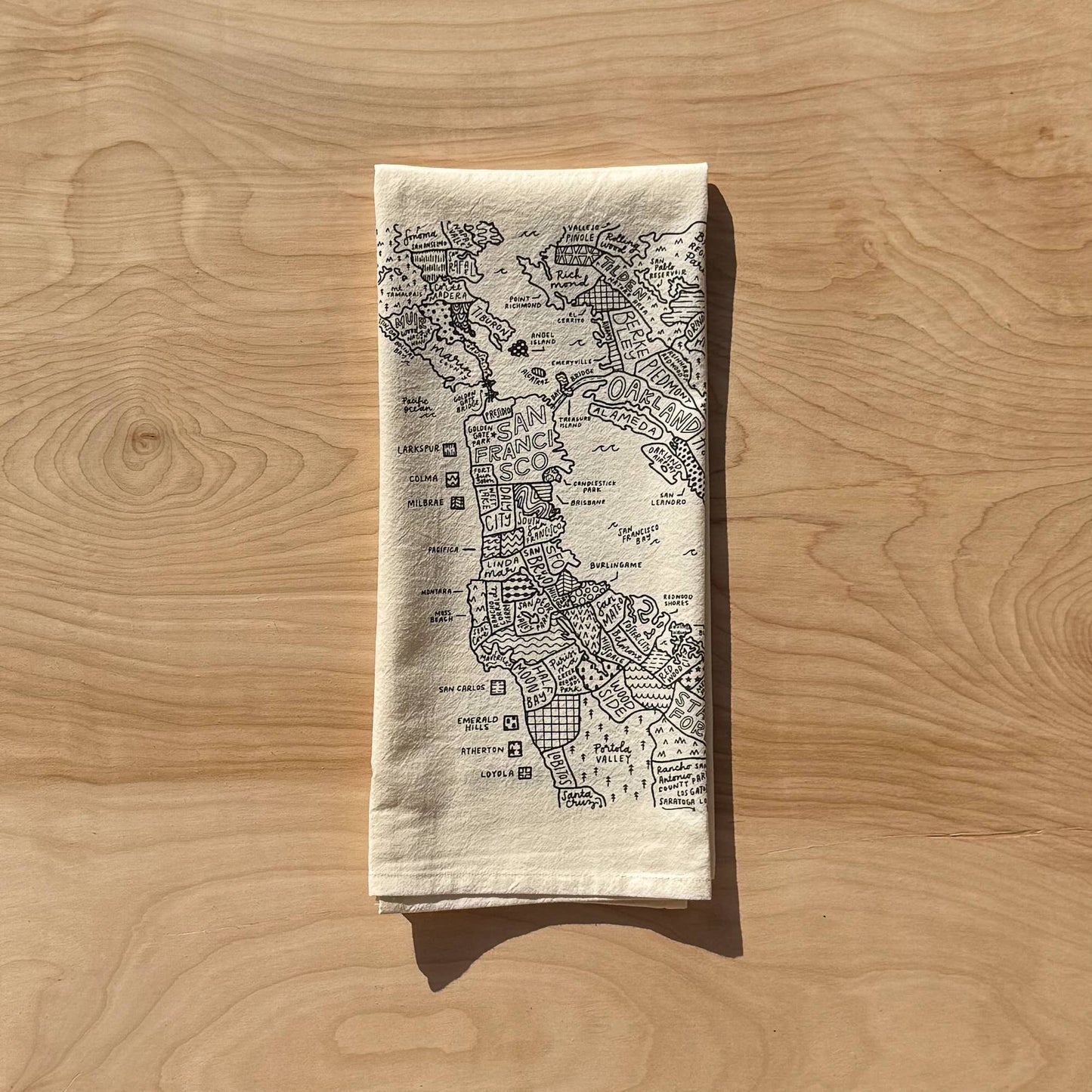 Bay Area Map Tea Towel - Dear John