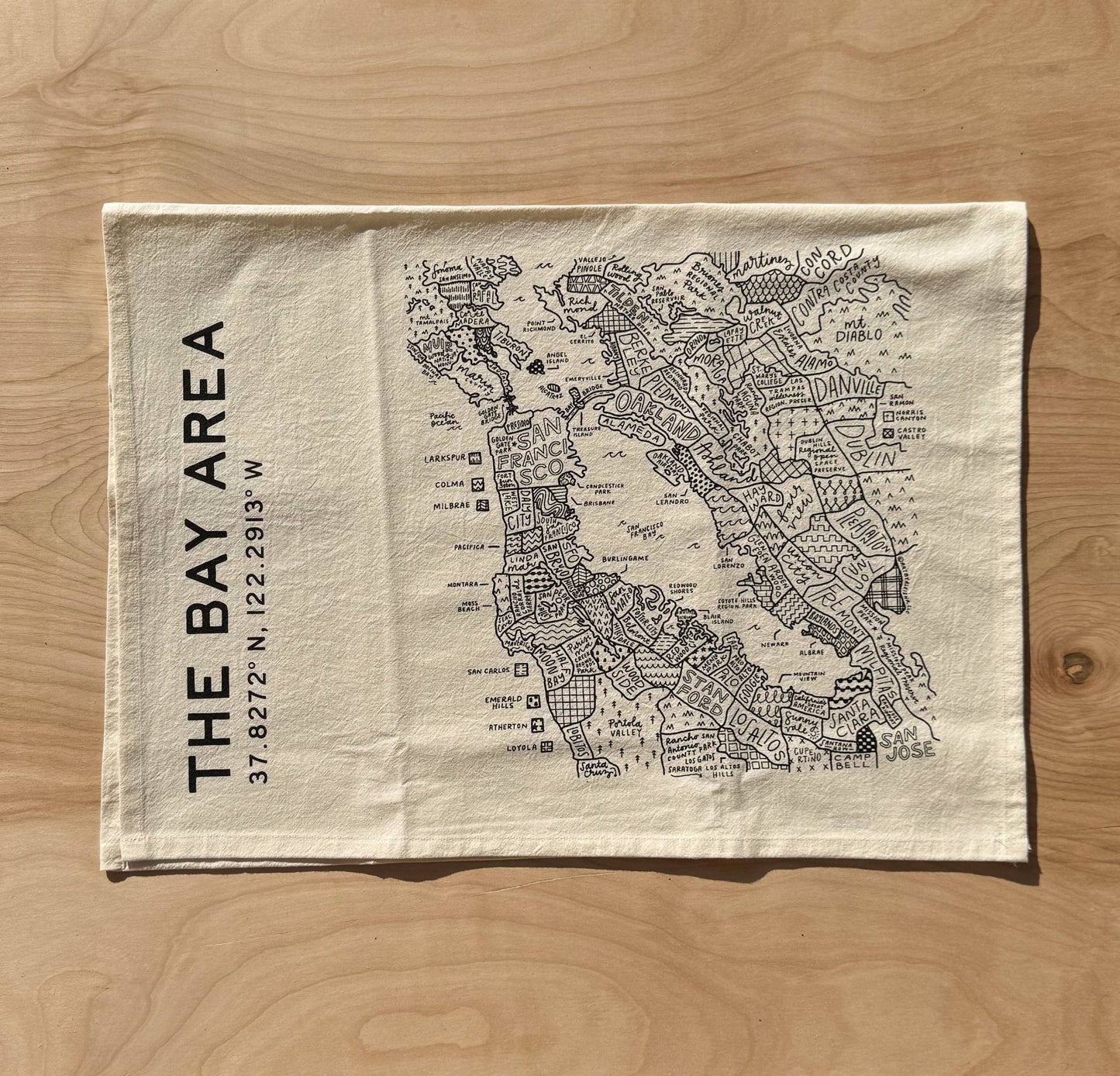 Bay Area Map Tea Towel - Dear John