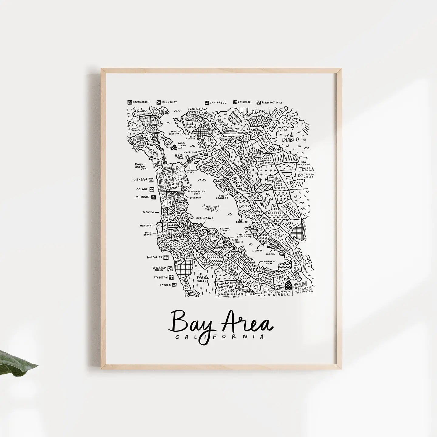 Bay Area (San Francisco) Map Print - Dear John