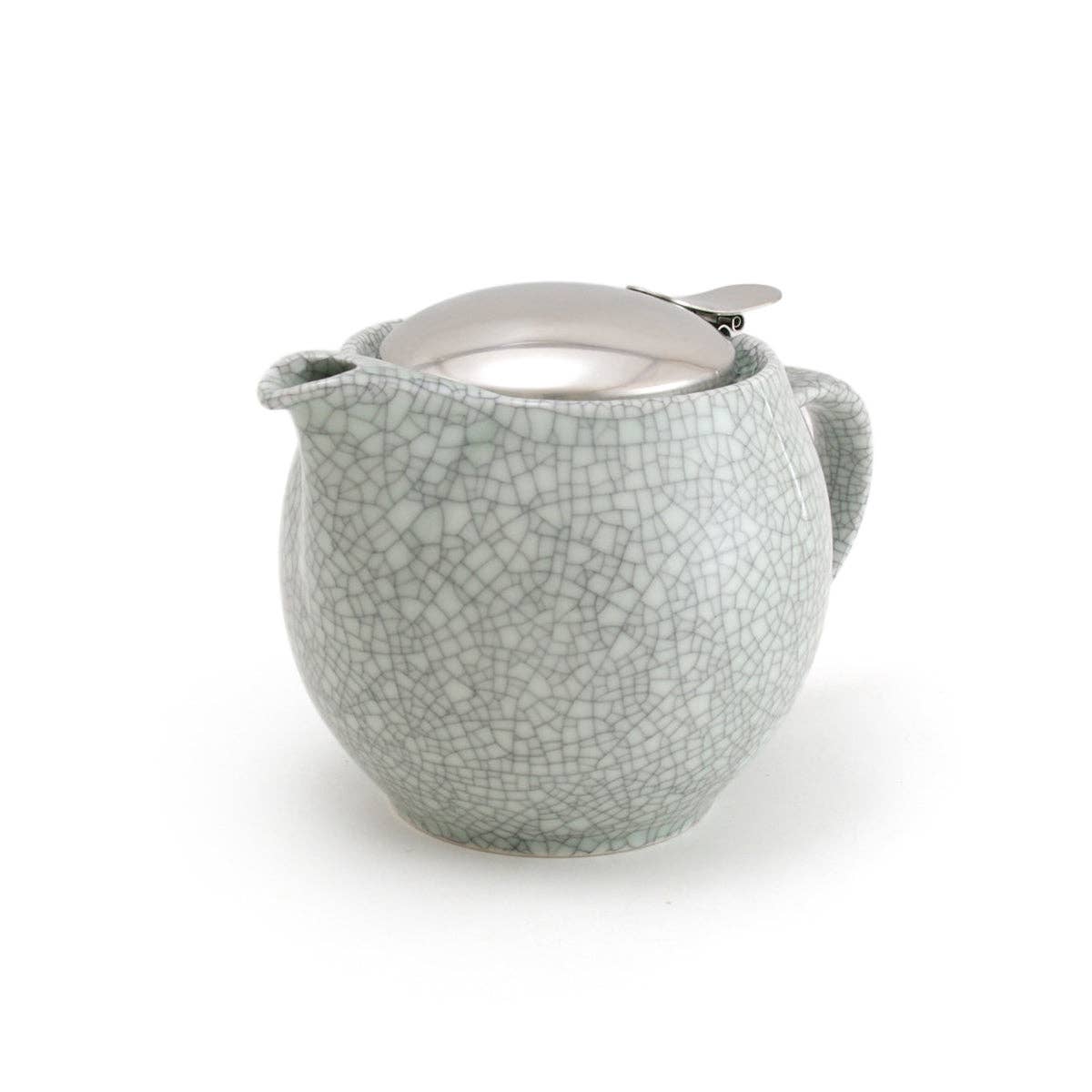 BEE HOUSE Round Ceramic Teapot 15oz - Crackle Blue - Dear John