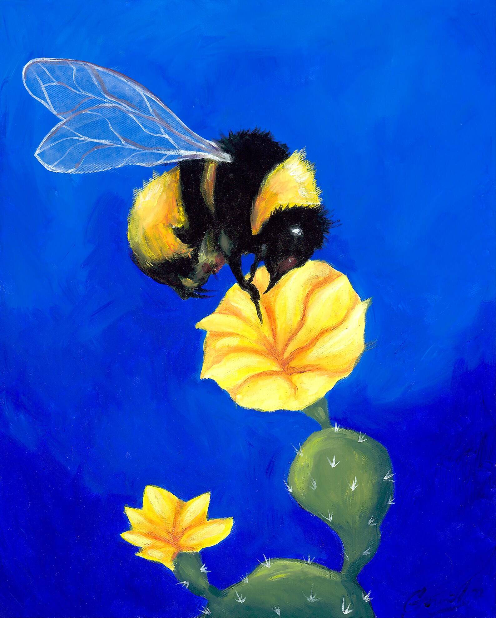 "Bee on Flower" Print by Chris Granillo - Dear John