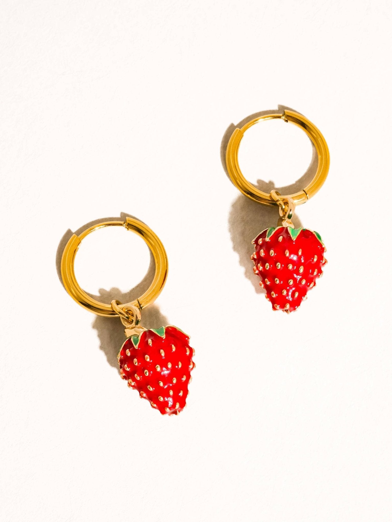 Berry 18K Gold Non - Tarnish Strawberry Earring - Dear John