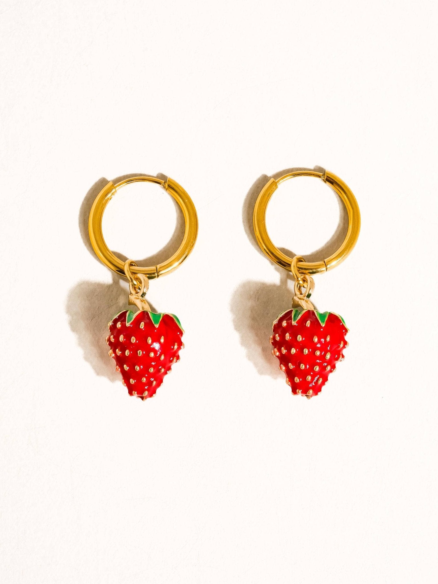 Berry 18K Gold Non - Tarnish Strawberry Earring - Dear John