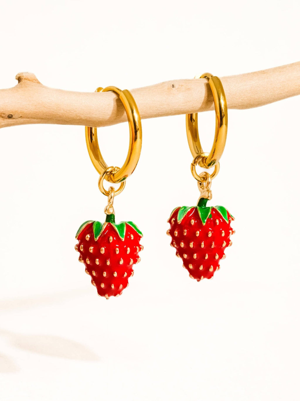 Berry 18K Gold Non - Tarnish Strawberry Earring - Dear John