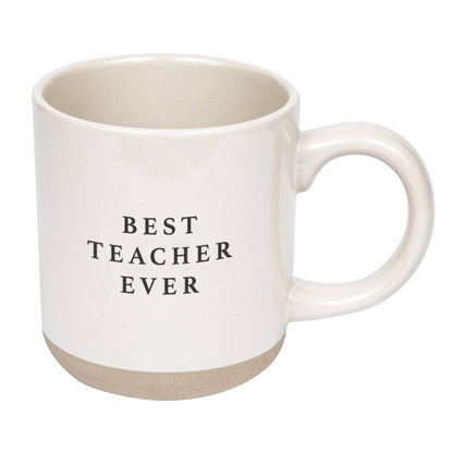 Best Teacher Ever Stoneware Coffee Mug - Teacher Gifts - Dear John