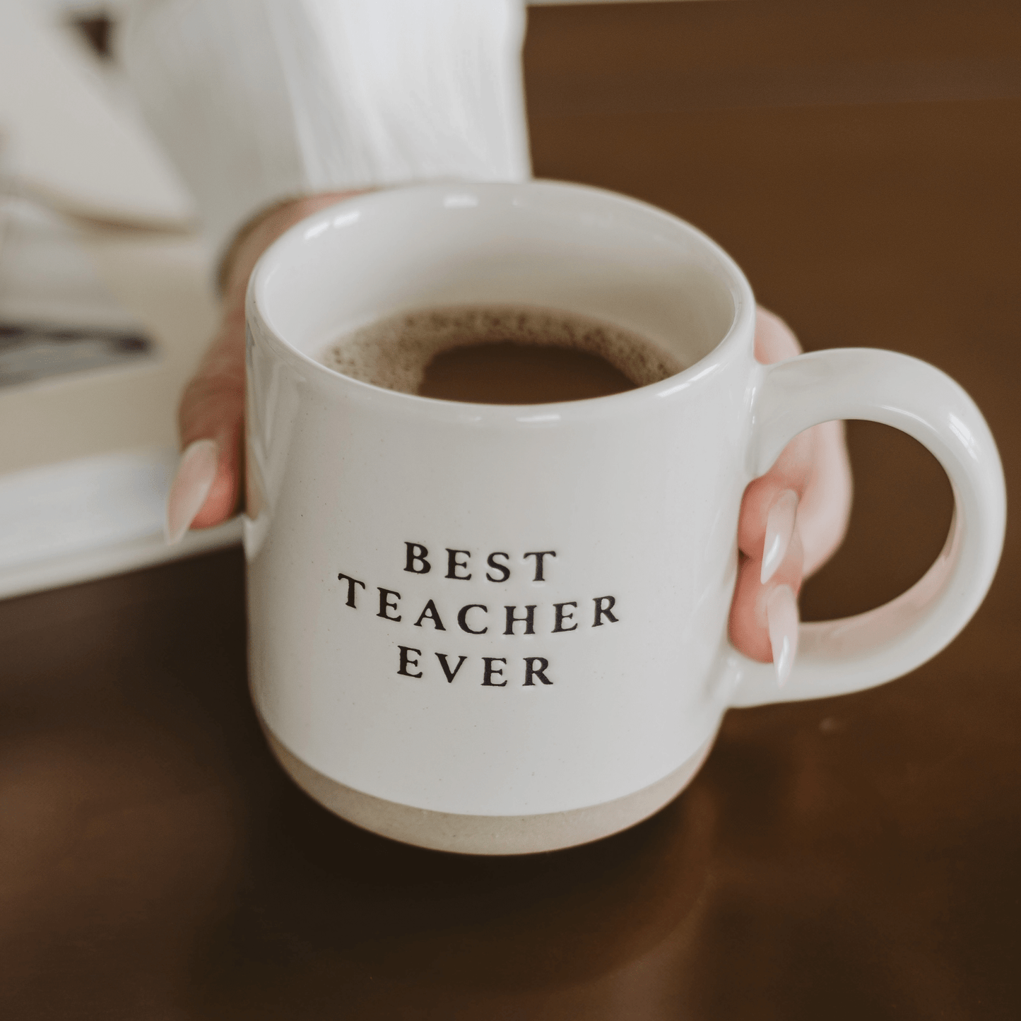 Best Teacher Ever Stoneware Coffee Mug - Teacher Gifts - Dear John
