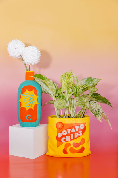 Ceramic Vase, Potato Chips