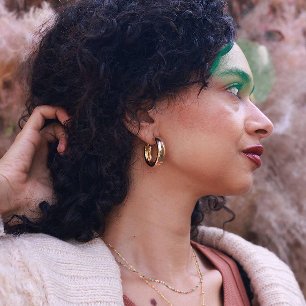 Big, Chunky Hoop Earrings - Dear John