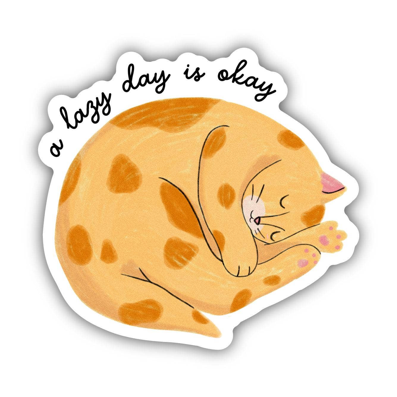 Big Moods - A Lazy Day Is Okay Cat Sticker - Dear John