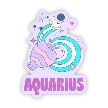 Big Moods - Aquarius Astrology Sign Sticker - Dear John