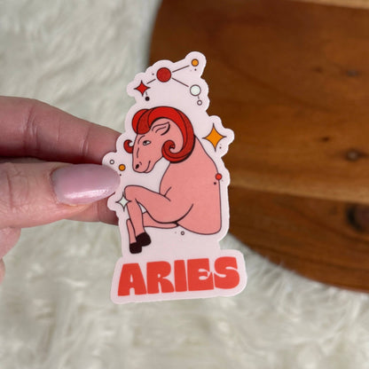 Big Moods - Aries Astrology Sign Sticker - Dear John