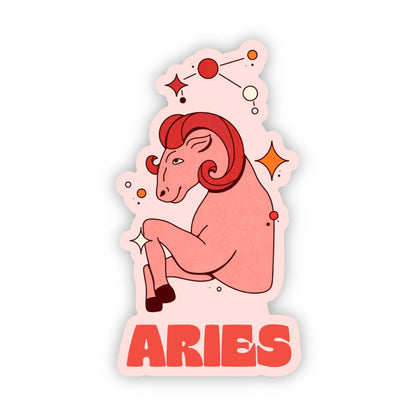 Big Moods - Aries Astrology Sign Sticker - Dear John